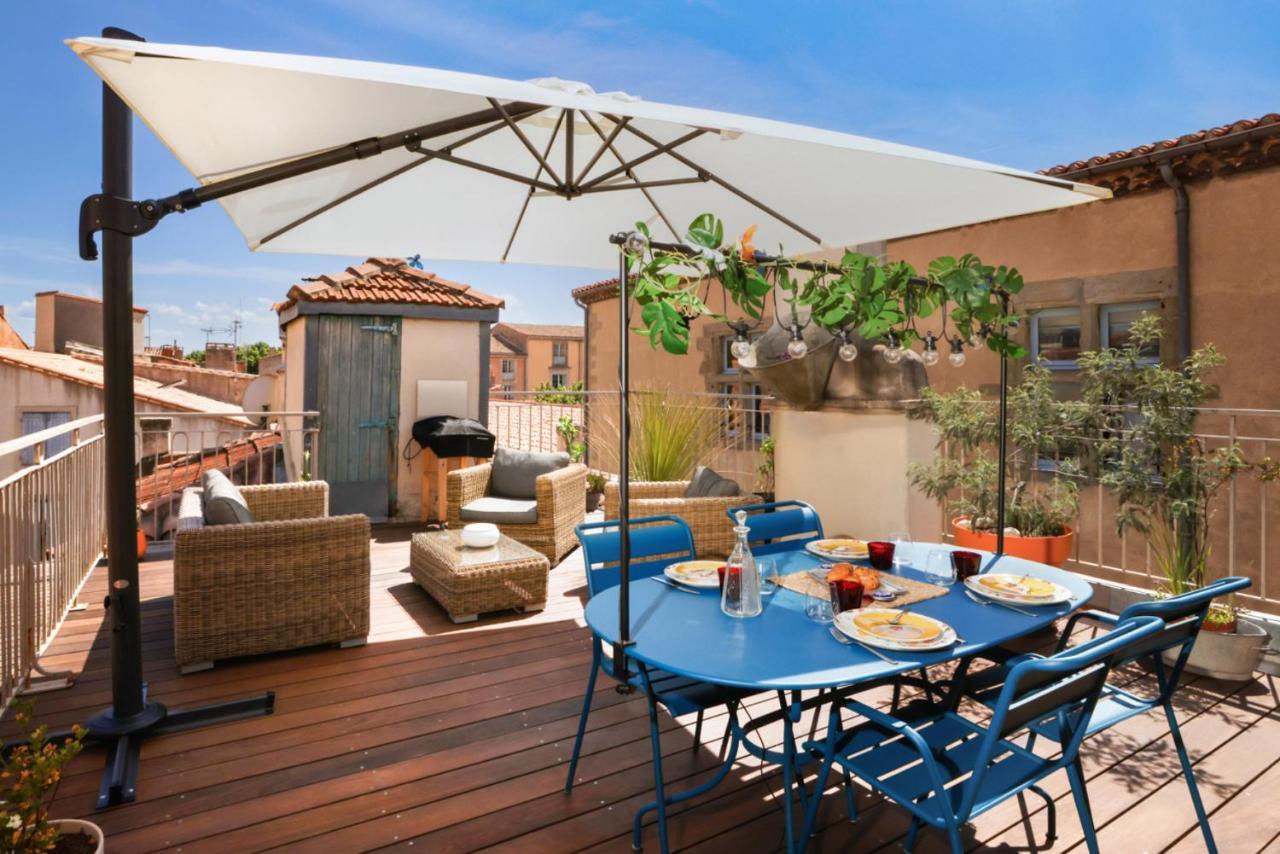 La Terrasse Tapaja Vue Conciergeriedamecarcas Appartement Carcassonne